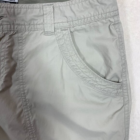 COLUMBIA Woman’s Cargo Capri cropped Pants beige  sz 6 - Picture 6 of 14